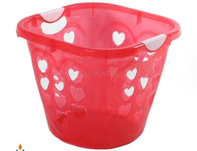 سبد رخت بزرگ قلب اشکان پلاستیک