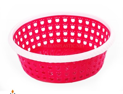 سبد گرد دو رنگ سیب اشکان پلاستیک