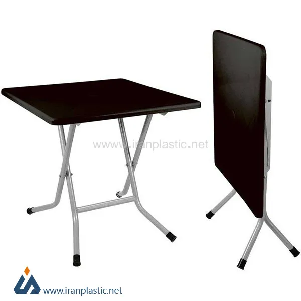 میز پایه فلزی تاشو مربع 4 نفره  پلاستیک ناصر 723