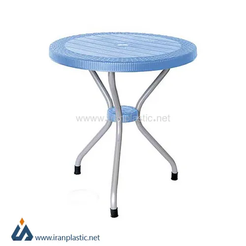 میز نهارخوری حصیربافت پایه فلزی ناصر پلاستیک 422