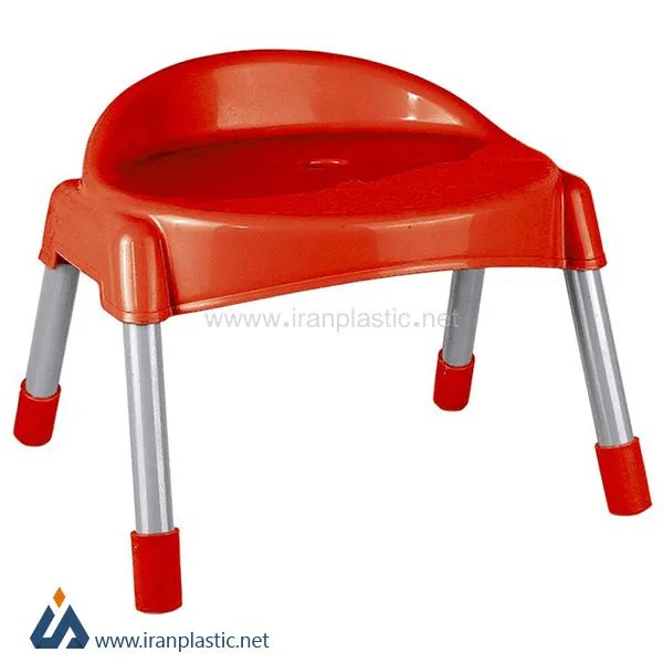 چهار پایه پشتی دار پایه فلزی کوتاه ناصر پلاستیک کد 662