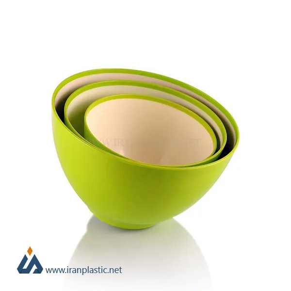 ست کاسه سه عددی دو رنگ زیباسازان پلاستیک کد 32052