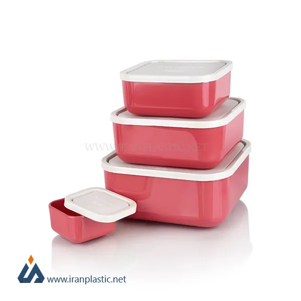 ست کاسه چهار عددی سیکاس دربدار زیباسازان پلاستیک کد 32066