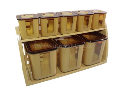 سرویس حبوبات 9 پارچه مربع بیتا پلاستیک