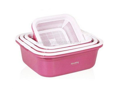 سرویس هشت پارچه آبکش و لگن لاولی پلاستیک