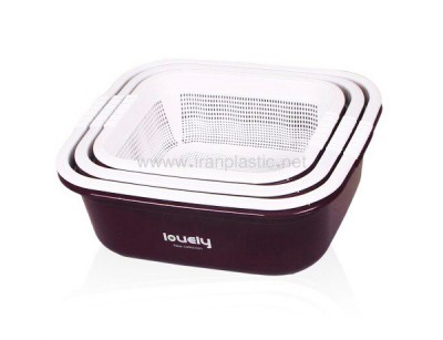 سرویس شش پارچه آبکش و لگن لاولی پلاستیک