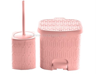 سطل و فرچه طرح بامبو کوچک لیمون پلاستیک