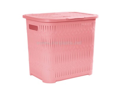 سبد رخت دربدار کوتاه طرح بامبو لیمون پلاستیک