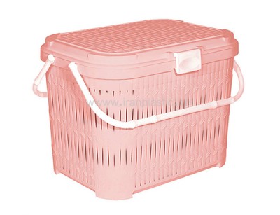 سبد پیک نیک دربدار کوتاه بامبو لیمون