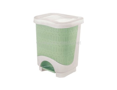 سطل زباله پدالی چهار گوش بامبو بزرگ لیمون