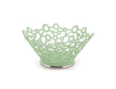 سبد میوه پایه استیل کوچک لیمون پلاستیک