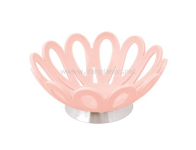 سبد میوه کوچک پایه استیل لیمون