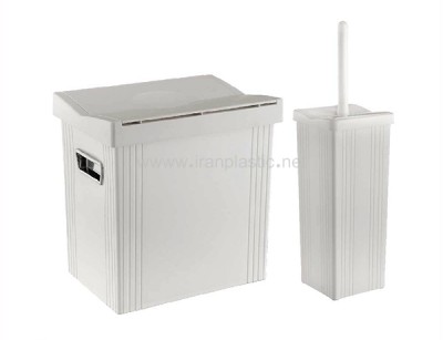 سطل و فرچه بادبزنی 5 لیتری لیمون پلاستیک