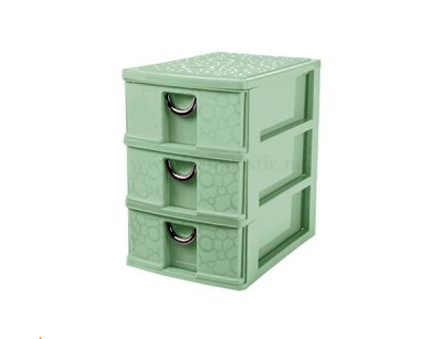 دراور سه کشوی سایز 4 پلاستیک لیمون