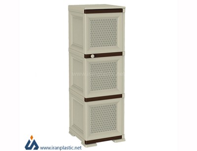 کمد سه طبقه تک درب وندیک پلاستیک