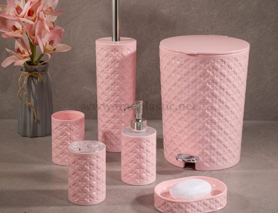 ست بهداشتی طرح گل لیمون پلاستیک