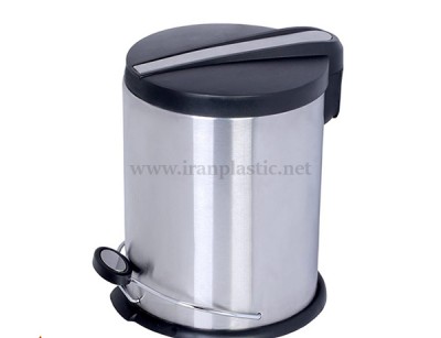 سطل پدالی استیل اطلس پلاستیک
