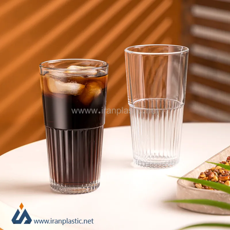 لیوان شیشه ای 410 سی سی ( دوعددی ) لیمون 2482