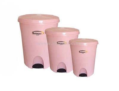 سطل زباله سه سایز سلمان پلاستیک