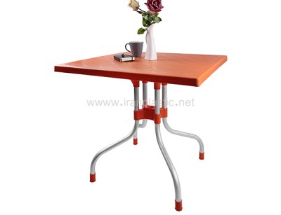 میز تاشو 4 نفره پایه فلزی هوم کت پلاستیک