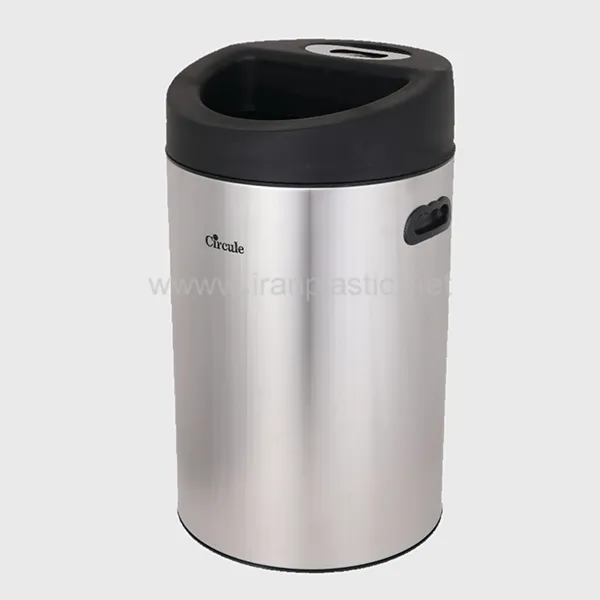 سطل اداری 30 لیتری جاسیگاری‌دار متالیس