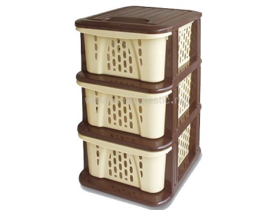 سبد دراور سه طبقه ممتاز پلاستیک