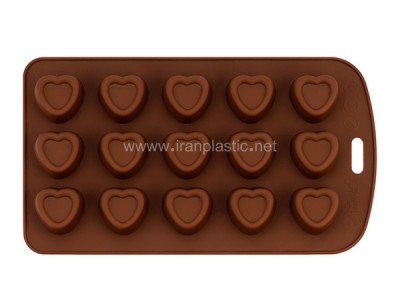 قالب شکلات قلب سیلیکونی