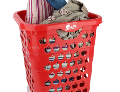 سبد رخت چهارگوش سیب اشکان پلاستیک