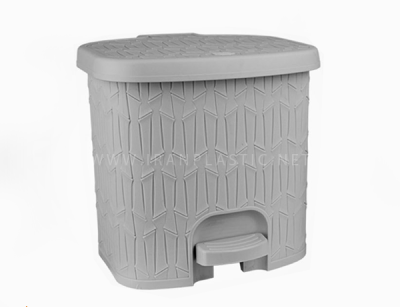 سطل پدالی چهارگوش بامبو بزرگ 6 لیتری لیمون پلاستیک