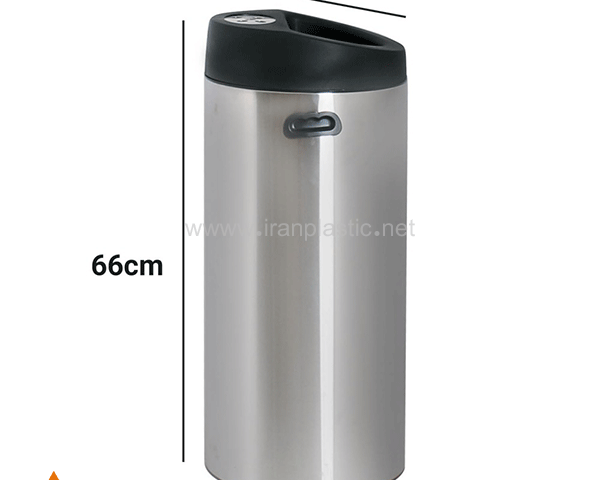 سطل زباله استیل زیر سیگاری دار 30 لیتری سرکوله