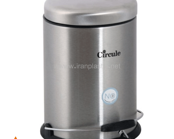 سطل زباله 3 لیتری تمام استیل سرکوله (آرام بند)
