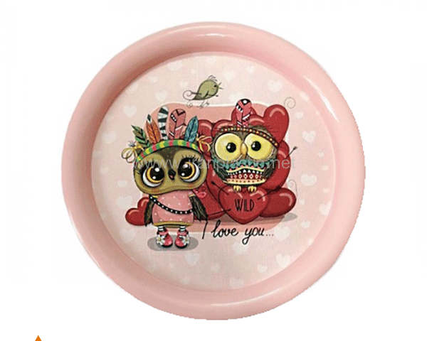 سینی گرد طرحدار پیش پاش زیباسازان پلاستیک