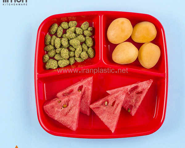 بشقاب سه خانه لیمون پلاستیک 2094