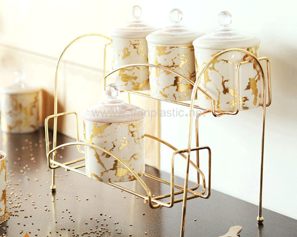 جا ادویه استند دار طرح ماربل رزمن پلاستیک