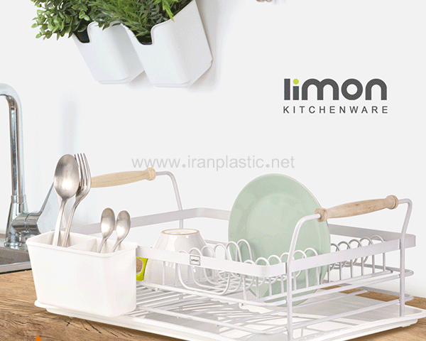 آبچکان فلزی دسته چوبی یک طبقه لیمون پلاستیک 2080