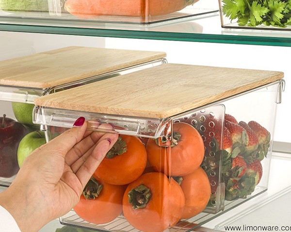 نظم دهنده نشکن 6 لیتری درب چوبی لیمون پلاستیک