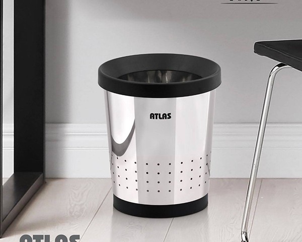 سطل تحریر استیل مدل پارمیس اطلس پلاستیک