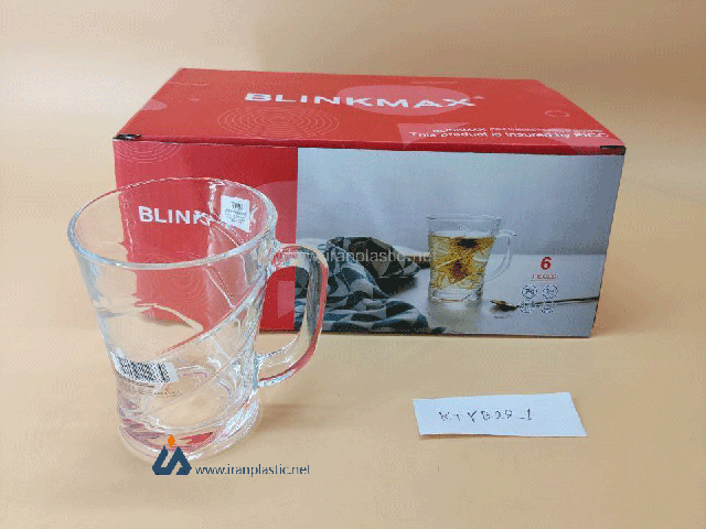 لیوان دسته دار شیشه ای بلینکمکس b29-1