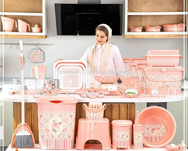 سرویس جهیزیه عروس 58 پارچه رزگلد پلاست 8050