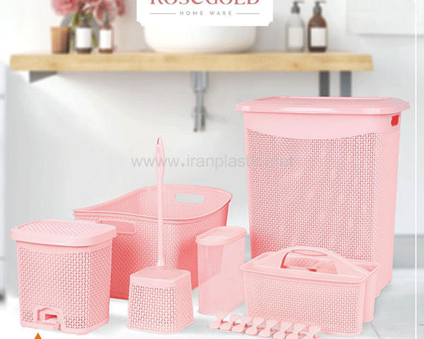 ست شستشوی باران رزگلد پلاستیک 8040