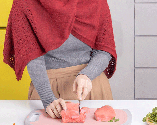 تخته گوشت استپ دار هیوا رزگلد پلاستیک 1858