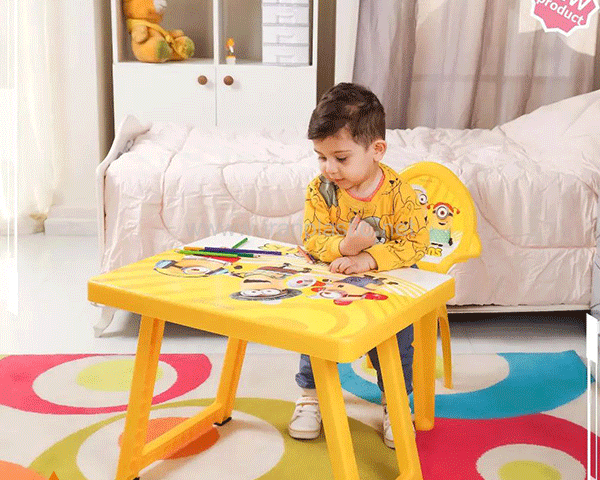 میز کودک تاشو طرح دار رزگلد پلاستیک 900