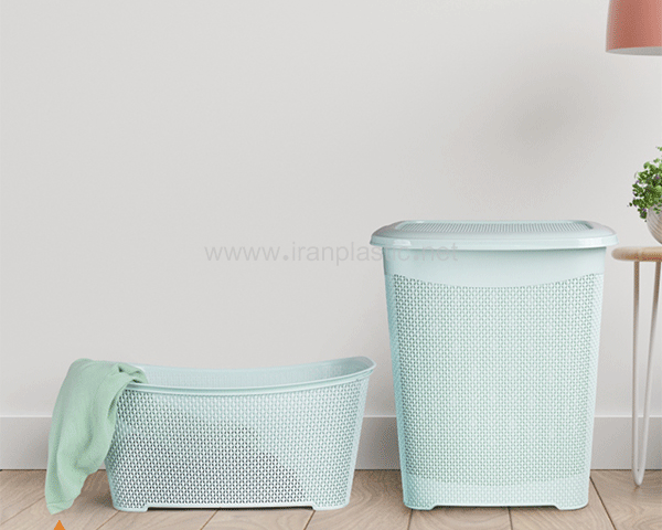 سبد لباس چرک باران رزگلد پلاستیک 6610