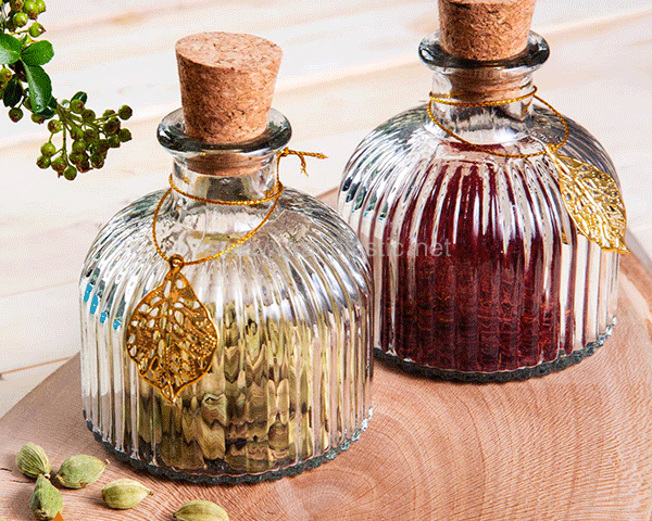 جا زعفرانی شیشه ای بانیس تاپ پلاست 7037