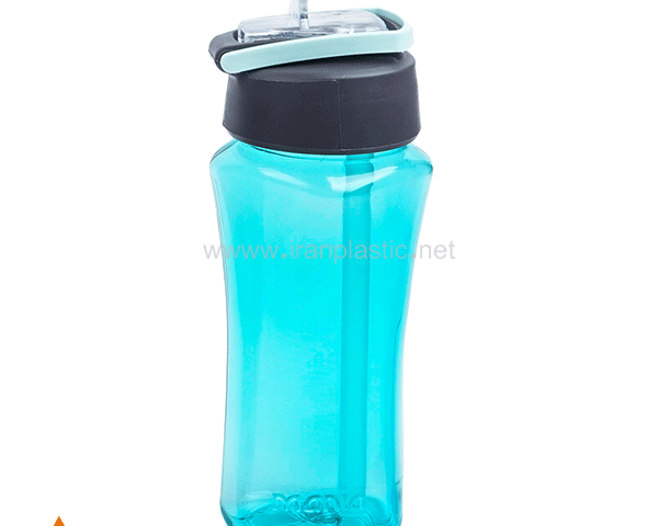 بطری آب مربعی نی دار کوچک مانیا پلاستیک 103503