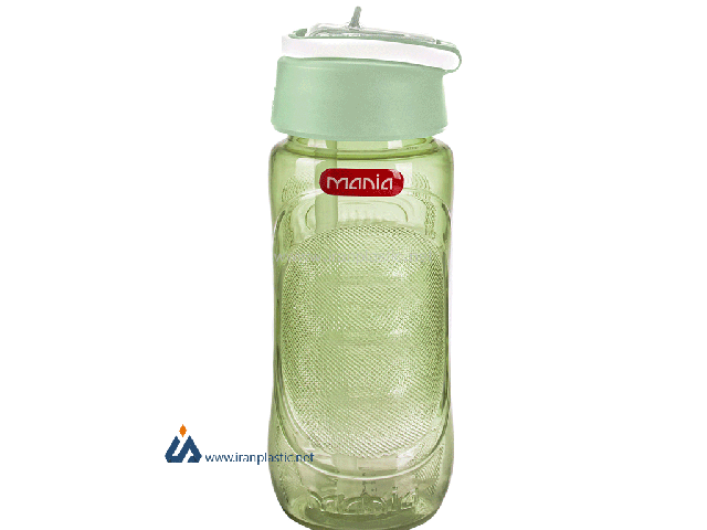 بطری ورزشی نشکن نی دار کوچک مانیا پلاستیک 103111