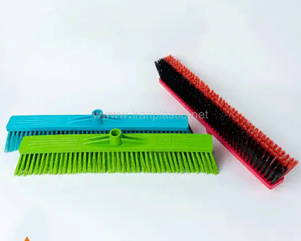 جارو پلاستیکی دوکاره سالنی 50 سانت گلچین