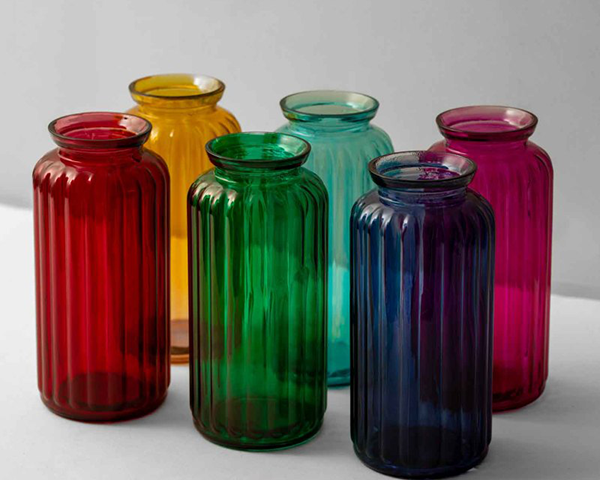 گلدان رنگی ویوا سوپر شیشه و بلور پیشگامان