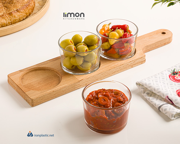 اردورخوری پایه چوبی 190 میلی لیتر 3 عددی 2118