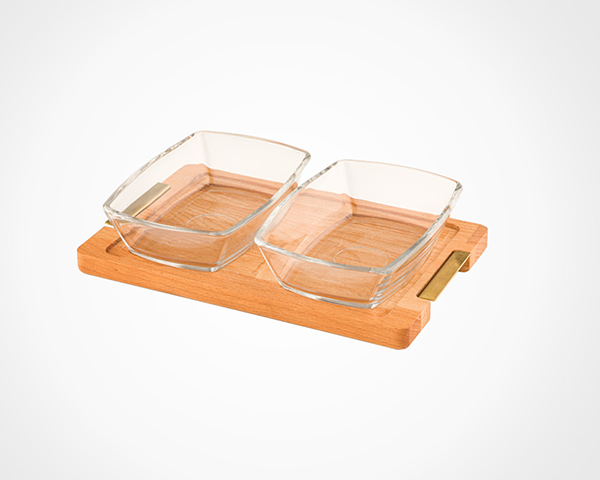 اردورخوری مستطیل پایه چوبی لیمون پلاستیک